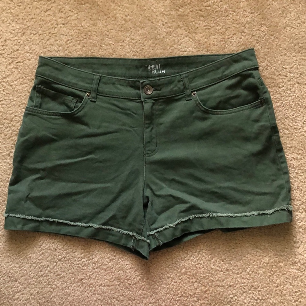Time and Tru Green Shorts
